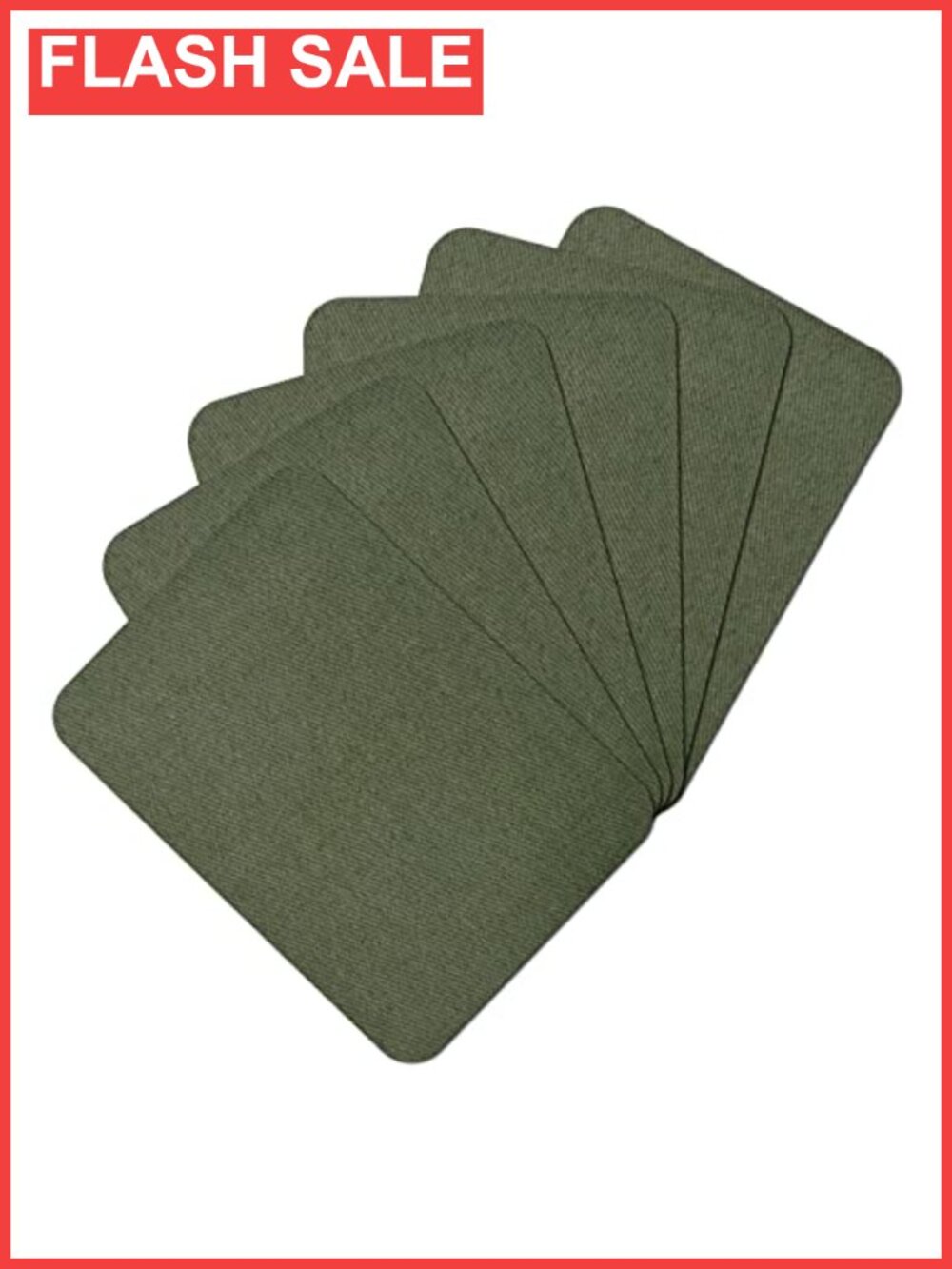 6 Iron-On Fabric Repair Patches 100% Cotton 3" x 4-1/4"